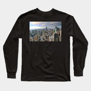 View of New York and downtown Manhattan Long Sleeve T-Shirt